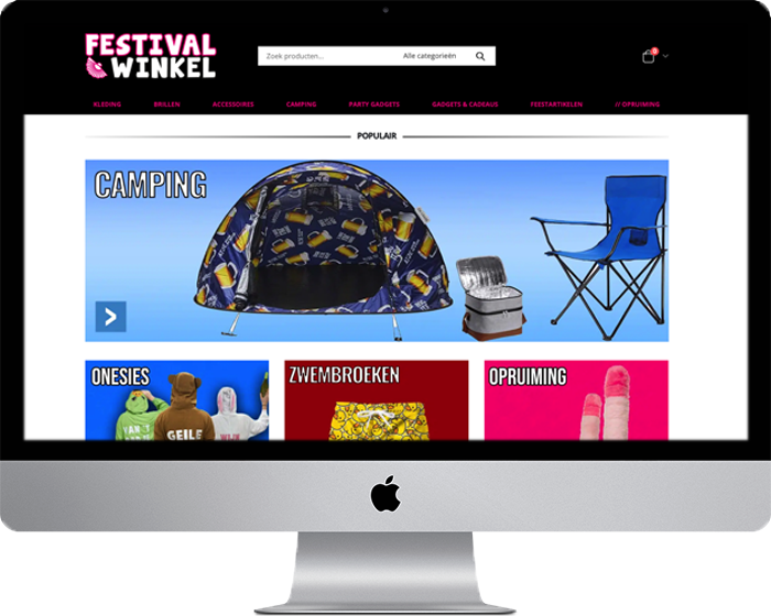 Festival Winkel webshop door Broeren Webdesign